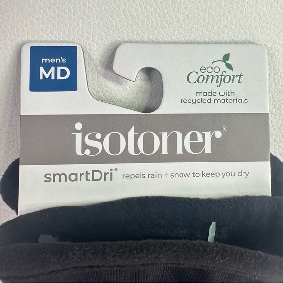 NEW/NWT Men’s SZ Med Isotoner Smart Dri Black Gloves - Picture 4 of 6